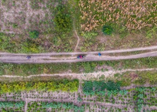 Community working on climate change initiative